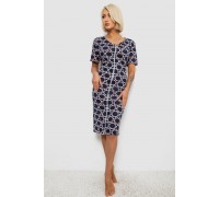 Халат жіночий на блискавці в горох, колір синій, 257R1030-3