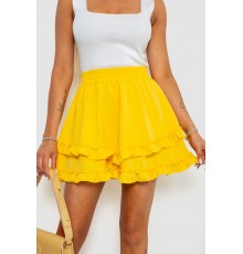 Спідниця однотонна коротка, колір жовтий, 102R5254
