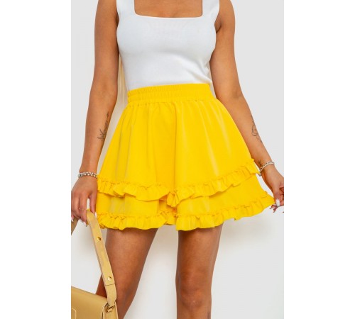 Спідниця однотонна коротка, колір жовтий, 102R5254