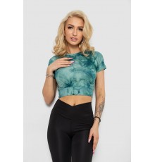 Футболка-топ женская, цвет зеленый, 238R58262