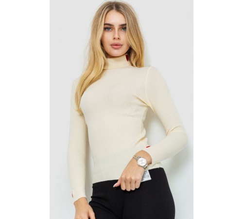 Гольф женский однотонный, цвет кремовый, 204R052