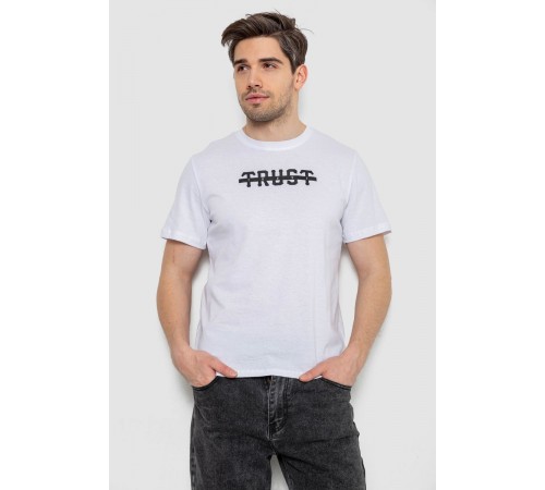 Футболка чоловіча з принтом, колір білий, 241R1902