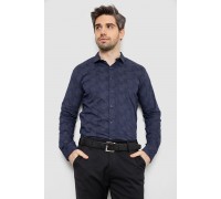 Сорочка чоловіча з принтом, колір синій, 186R2068