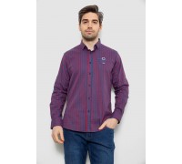 Сорочка чоловіча в смужку, колір бордово-синій, 186RM01