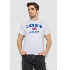 Футболка чоловіча з принтом, колір білий, 241R1909