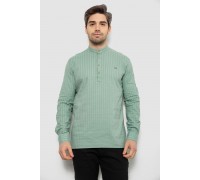 Сорочка чоловіча однотонна з принтом, колір оливковий, 186R2077