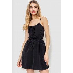 Сарафан-комбинезон однотонный, цвет черный, 129R1047-1