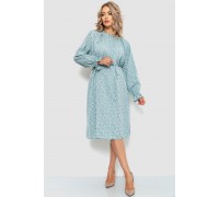 Сукня вільного крою шифонова, колір світло-бірюзовий, 204R701