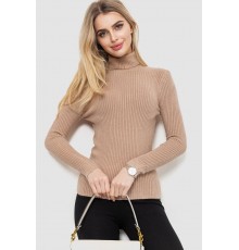 Гольф жіночий однотонний, колір бежевий, 244R001