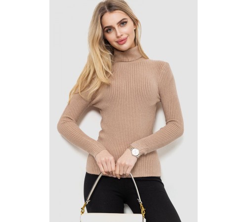 Гольф женский однотонный, цвет бежевый, 244R001