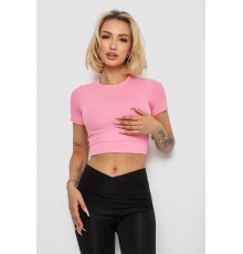 Футболка - топ женская в рубчик, цвет розовый, 238R58210