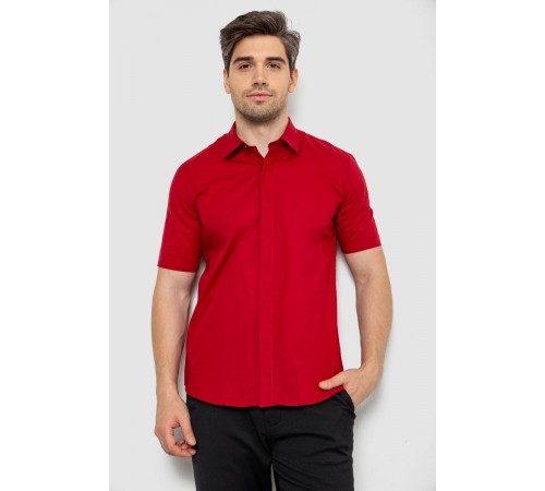Сорочка чоловіча однотонна, колір бордовий, 214R6917-3