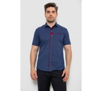 Рубашка мужская с принтом, цвет синий, 214R7018