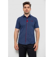 Сорочка чоловіча з принтом, колір синій, 214R7018