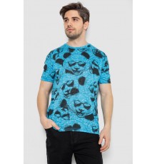 Футболка чоловіча з принтом, колір блакитний, 244R6029