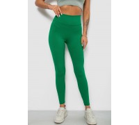 Лосины однотонные в рубчик, цвет зеленый, 244R312-5