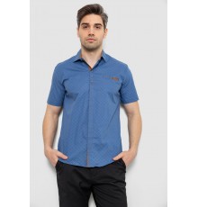 Мужская рубашка с принтом, цвет синий, 186R7482