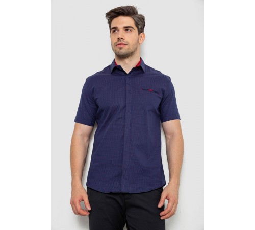 Сорочка чоловіча з принтом, колір синій, 214R7125