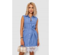 Платье на пуговицах, цвет джинс, 102R388