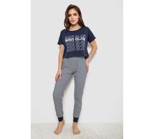 Піжама жіноча, колір синій, 243R1484-019