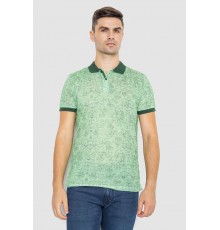 Поло чоловіче з принтом, колір зелений, 247R316