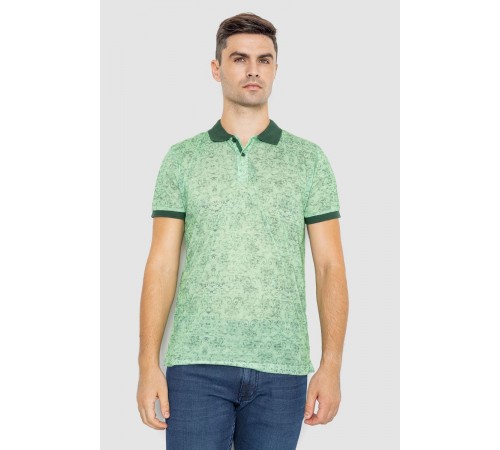 Поло чоловіче з принтом, колір зелений, 247R316