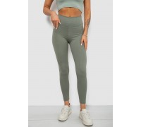 Лосины однотонные в рубчик, цвет оливковый, 244R312-5