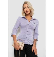 Сорочка класична в смужку, колір бузковий, 230R645