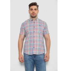 Сорочка чоловіча в клітку, колір білий, 214R842