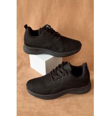 Кросівки жіночі текстиль, колір чорний, 243RA33