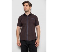 Сорочка чоловіча з принтом, колір коричневий, 214R7016