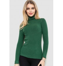 Гольф жіночий однотонний, колір зелений, 244R001