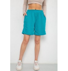 Шорти жіночі в рубчик, колір темно-бірюзовий, 238R110