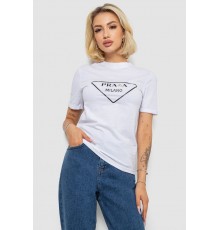 Футболка женская с принтом, цвет белый, 238R57485
