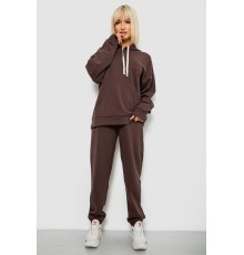 Спортивний костюм жіночий однотонний, колір шоколадний, 244R1070AG