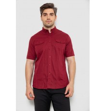 Рубашка мужская однотонная, цвет бордовый, 214R6917-2