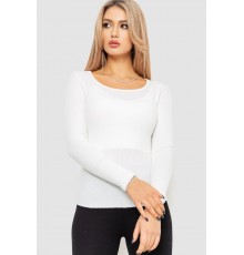 Водолазка жіноча в рубчик, колір білий, 204R9024