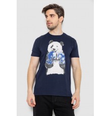 Футболка чоловіча з принтом, колір темно-синій, 244R5996