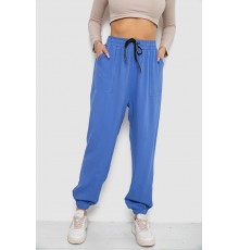 Штани жіночі катонові, колір електрик, 244RLE-075