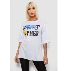 Футболка жіноча з принтом, колір білий, 244R2803