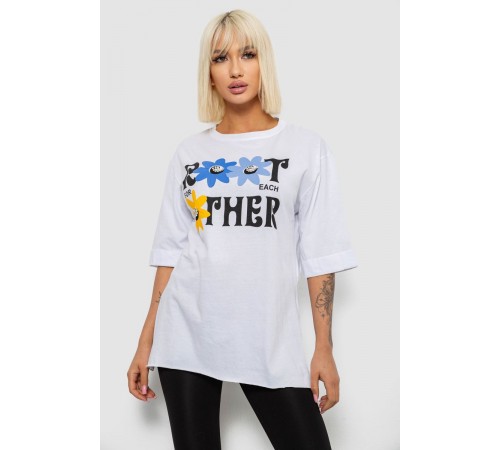 Футболка женская с принтом, цвет белый, 244R2803