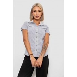 Рубашка классическая в полоску, цвет серо-белый, 230R667