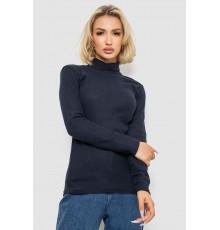 Гольф жіночий однотонний в рубчик, колір темно-синій, 238R803