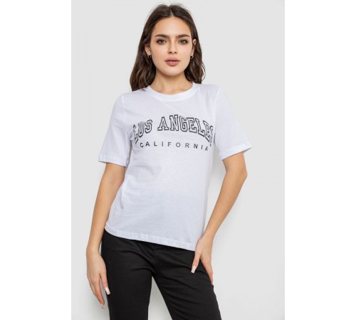 Футболка женская с принтом, цвет белый, 241R1832