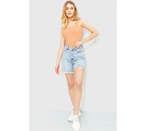 Майка жіноча в рубчик 204R022, колір світло-коричневий, 204R028