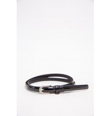 Жіночий ремінь з еко-шкіри чорно-сріблястого кольору 196R1510W69