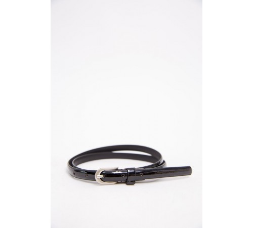 Жіночий ремінь з еко-шкіри чорно-сріблястого кольору 196R1510W69