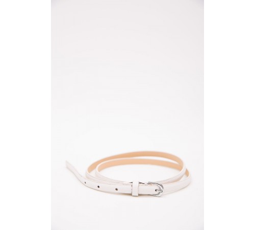 Ремінь жіночий лаковий, колір біло-сріблястий, 196R1510W631