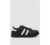 Кроссовки женские кожа, цвет черно-белый, 248RL2420-1