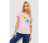 Футболка женская с принтом, цвет розовый, 244R2215